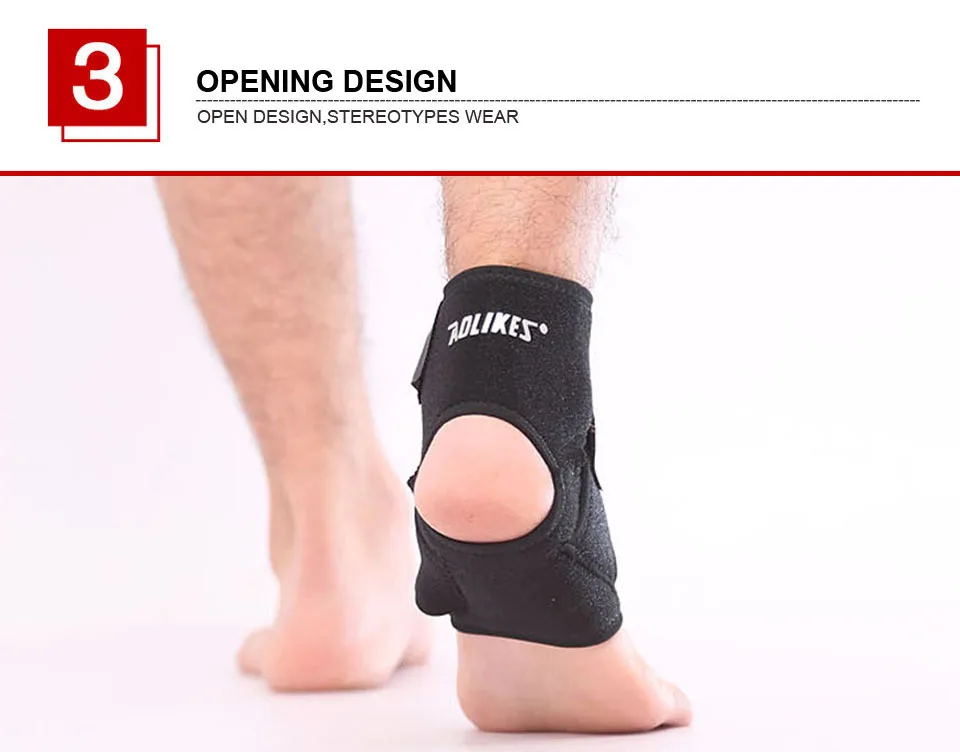 AOLIKES 1PCS Sport Breathable Pressurizable Ankle Support Brace Pad Protect Foot Basketball Football Climbing