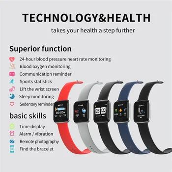 

2019 Smart Bracelet Watch Sports Waterproof Fitness Heart Rate Blood Pressure oxygen Health Remote photo Smart Band pk mi band 4
