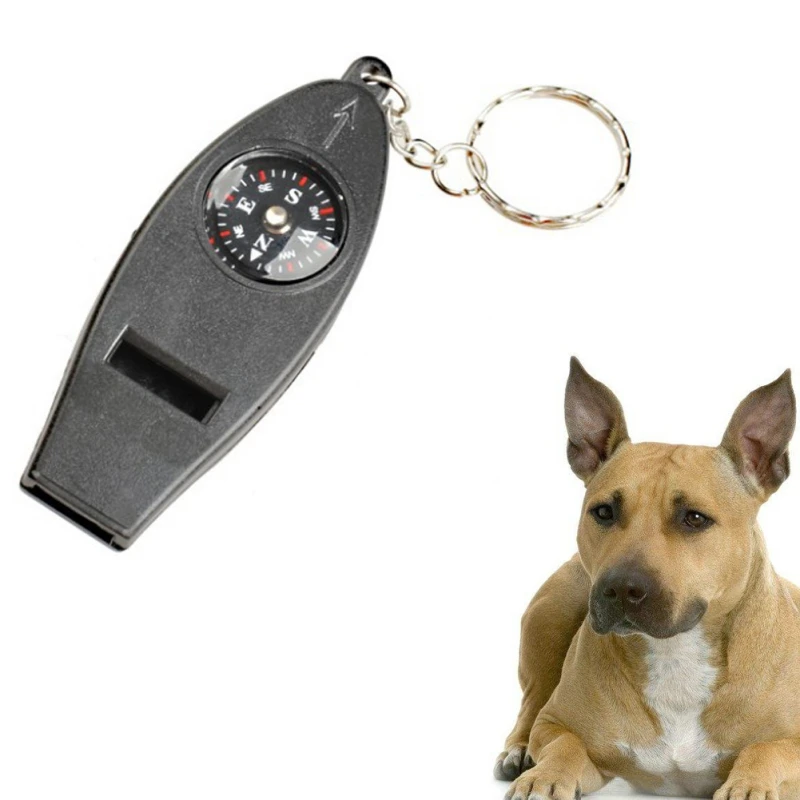 

4 In 1 Dog Training Whistle Thermometer Magnifier Combination Dog Training Tool Multi-Function Survival Necessary Supplies