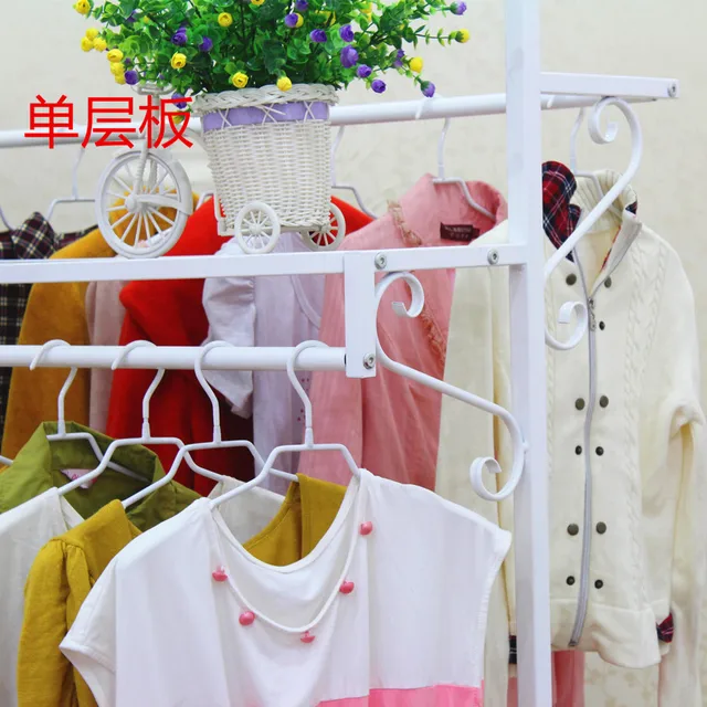 Wrought Iron Double Clothing Hangers Show Dress Aircraft Landing Hung