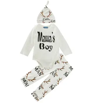 

4pcs/lot Toddler girls clothing sets 2016 long sleeve mama deer (romper+pants+caps) baby kids set 1008 sylvia sis