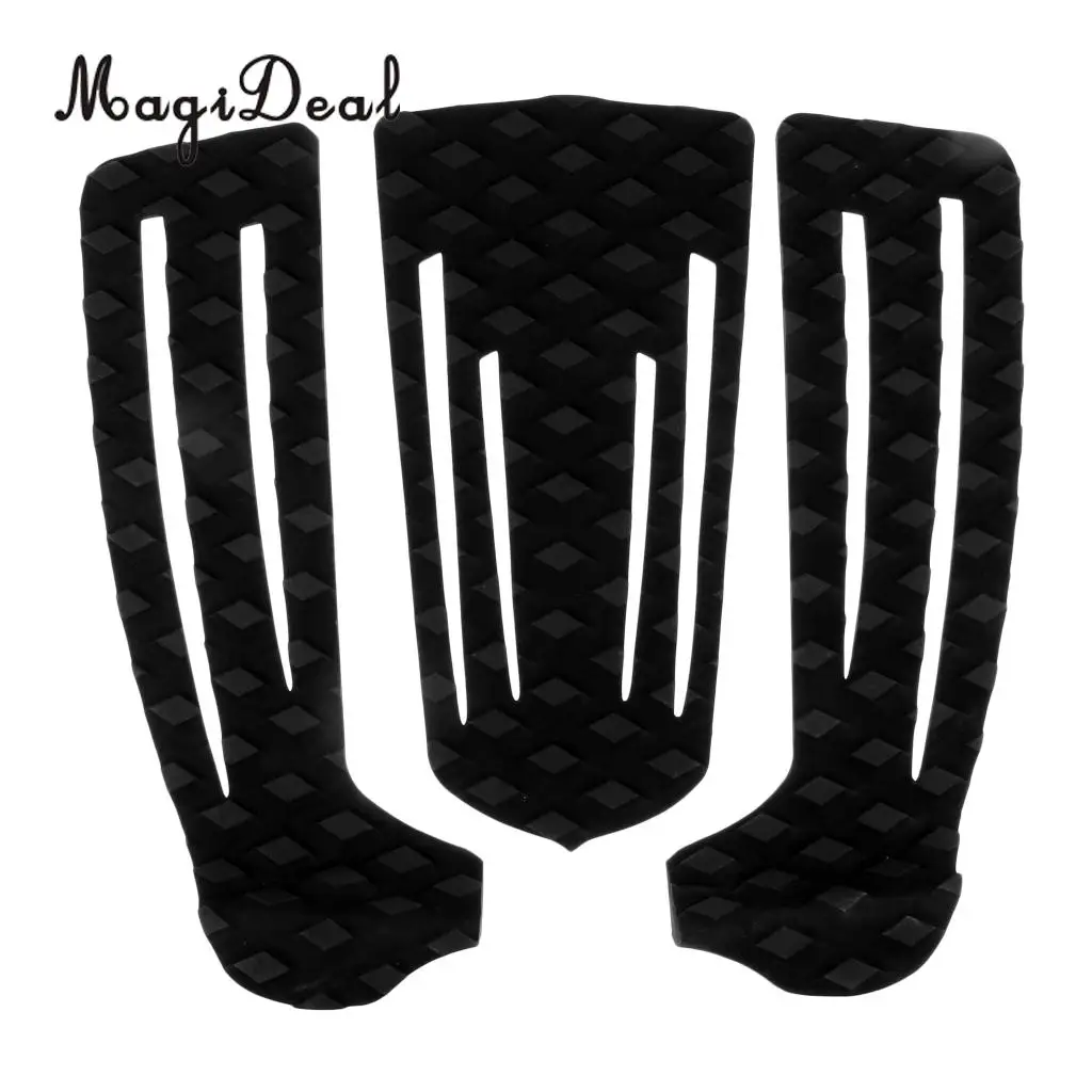MagiDeal3 Pieces Non-Skid Traction Pad with 4 Pieces Surfing Surfboard Traction Funboard Pad Bar Grip