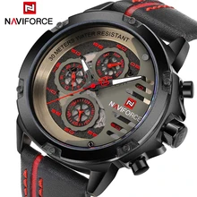 Warches мужские NAVIFORCE Роскошные Брендовые мужские спортивные часы мужские кожаные кварцевые часы с датой мужские военные наручные часы Relogio Masculino