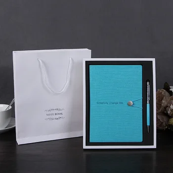 

2017 Notebook office business note book vintage stationery gift with packing set book+pen+ box+bag diary