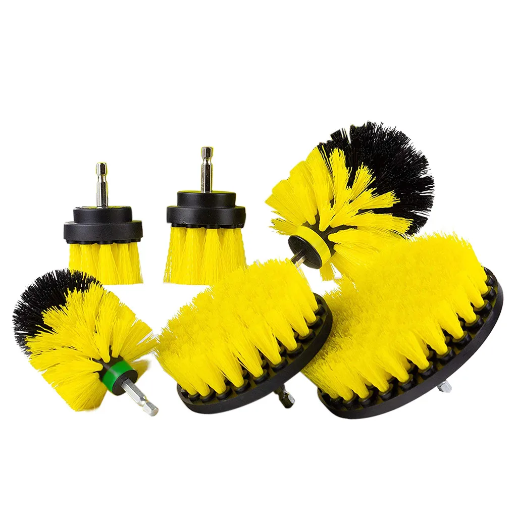 

Durable 6Pcs Grout Power Scrubber Cleaning Brush Tub Cleaner Combo Tool Kit Washing Home Handheld Clean Tool Smudge Brushes