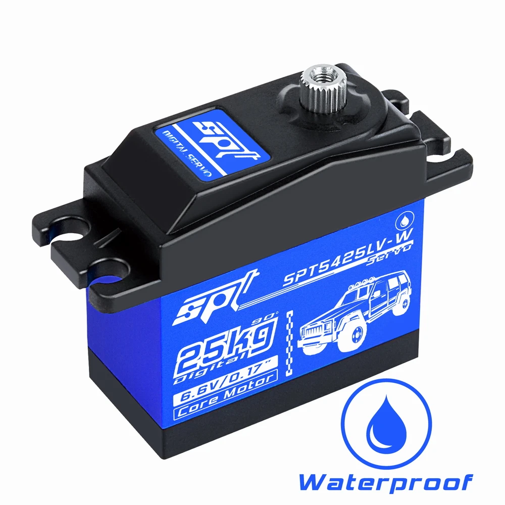

SPT Steering gear SPT5425LV SPT5425LV-180 SPT5425LV-W 25kg Large torque/Large angle Metal gear Digital Servo for RC Car