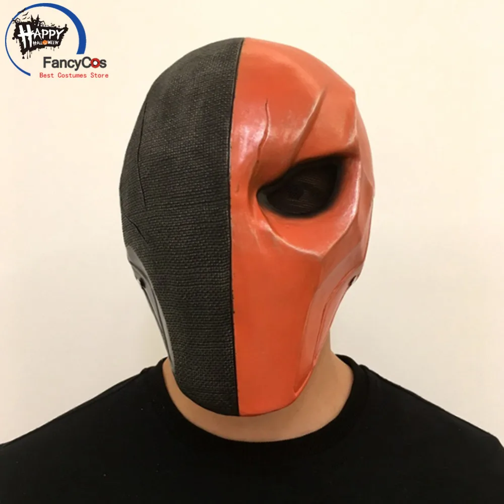 FancyCos Лига справедливости маска Deathstroke Слэйд Джозеф Вилсон маска Терминатора Косплей Шлем Хэллоуин Смола маска реквизит