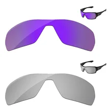 Хромированные серебристые и фиолетовые 2 шт зеркальные поляризованные Сменные линзы для защиты от UVA и UVB солнцезащитных очков