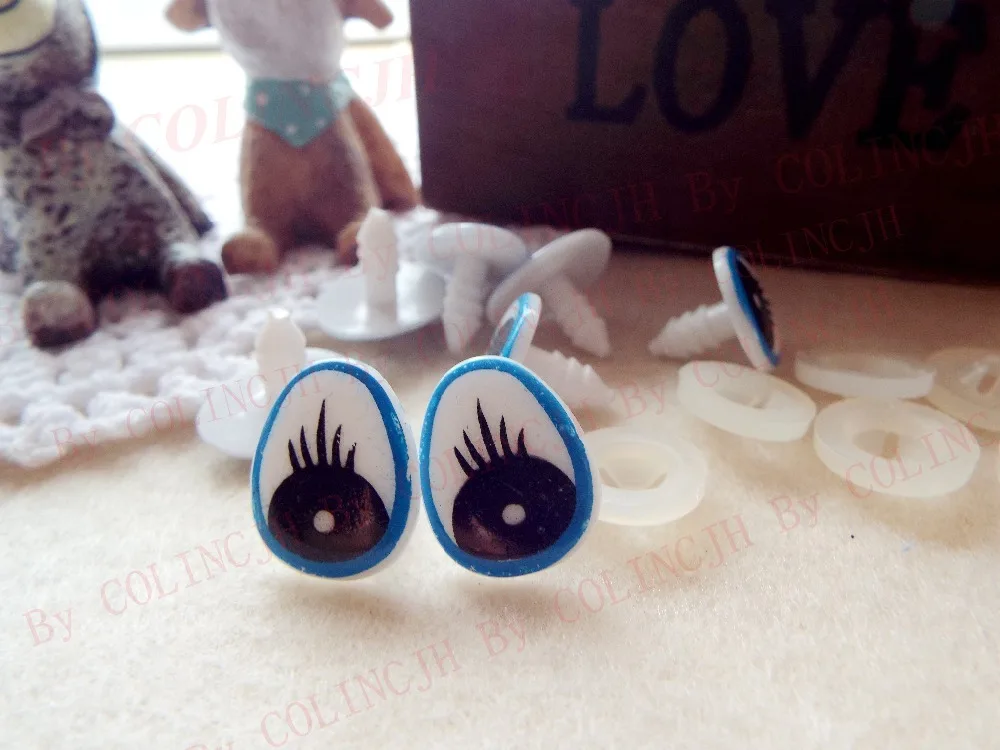 Wholesale 13x6mm Safety Eyes For Toy Doll Making Supply 50pairs(100pcs