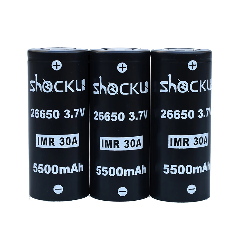 Shockli 26650 аккумулятор 26650 5500mAh 3,7 V литий-ионная аккумуляторная батарея 20A 30A для фонарей высокой мощности U21 l2 TC20 DQG крошечные