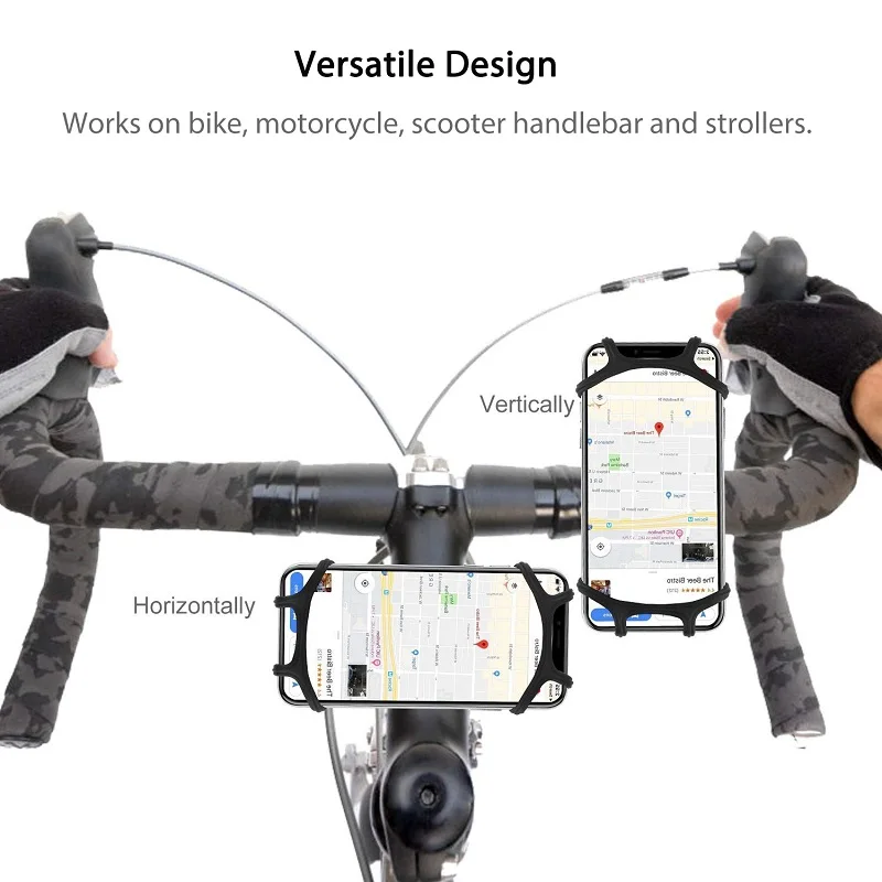Универсальный силиконовый держатель для мобильного телефона для велосипеда, мотоцикла, велосипеда, держатель для мобильного телефона, gps, детская коляска, подставка