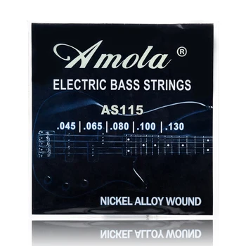 

Amola AS115 Electric Bass Strings 4 Steel Stings 045 064 080 100 130 Musical Instruments