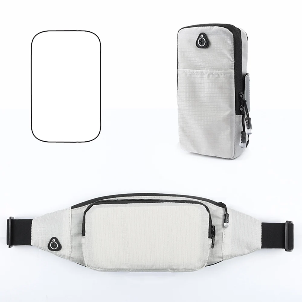 Medium White KISSCASE 2 в 1 наручный ремешок мешочки для телефона для iPhone 7 8 Plus 6 X Универсальный поясной чехол для телефона Xiaomi samsung huawei чехол - Цвет: Medium White