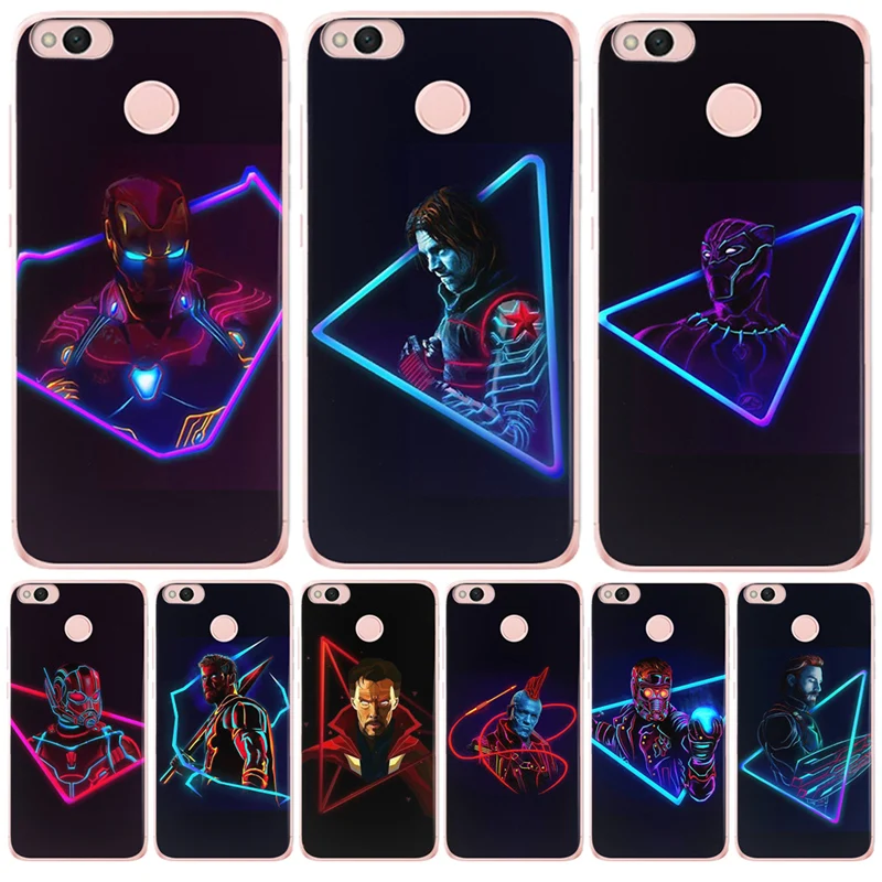 Железный человек Marvel Hero для Xiaomi Mi Redmi 3S Pro 4X 4A 5A 5 Plus Note 3 4 6 6A A1 5X A2 6X Lite 8 Pocophone F1 Чехол