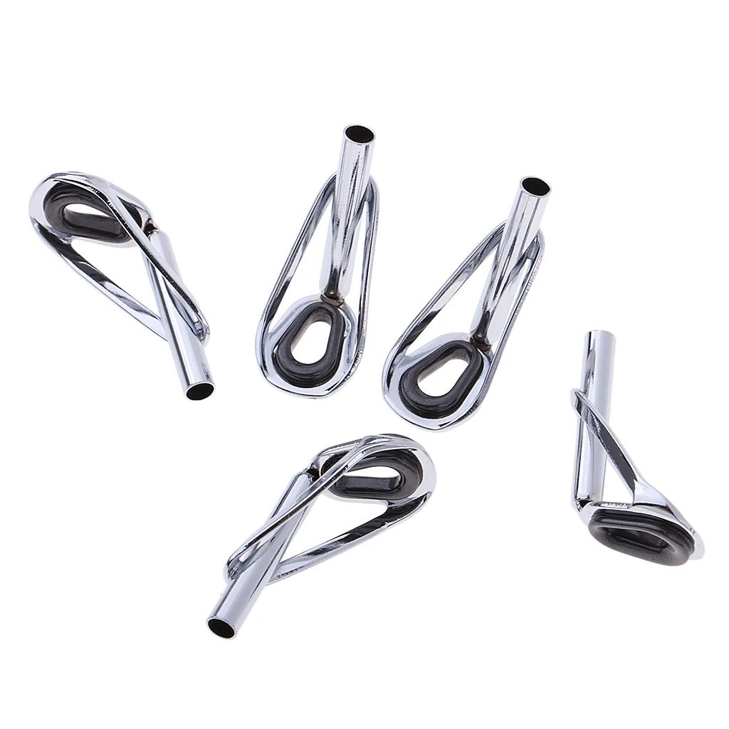 

Perfeclan 5pcs Solid Fishing Top Rings Rod Pole Repair Kit Line Guides Eyes Spinning Casting Fishing Rod Guides Tip