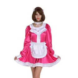 Сисси девушка Дева запираемый плиссированной оборкой розовый Кармин платье переодеванию Косплей Костюм