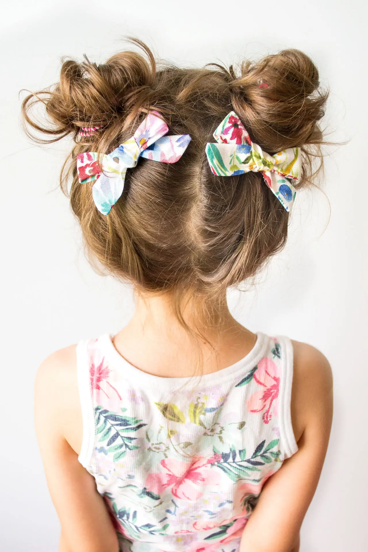 CN 2 Pcs/lot Baby Girls Print Flower Bohemian Style Bow BB Hair Clips Headwear Children Cute Cotton Hairpins Hair Accessories