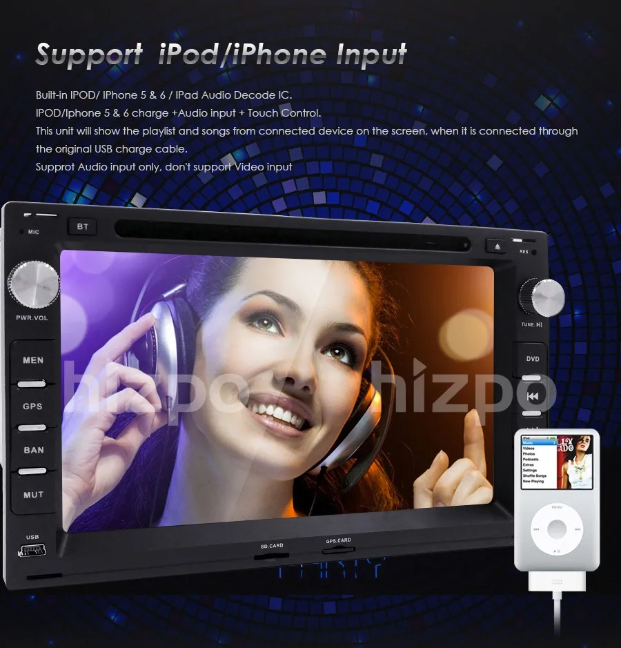 Cheap 2DIN RDS Radio DVD Player GPS Navigation fit VW Volkswagen Passat Jetta CITI CHICO TRANSPORTER T5 Golf Polo MK3 MK4 MK5 SEAT CAM 2