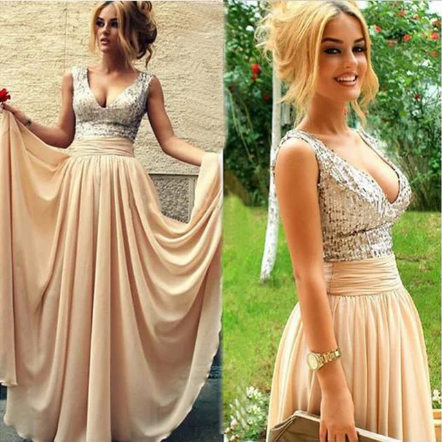 Flowing Silver Dress