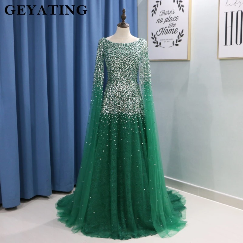 evening gowns with cape sleeves