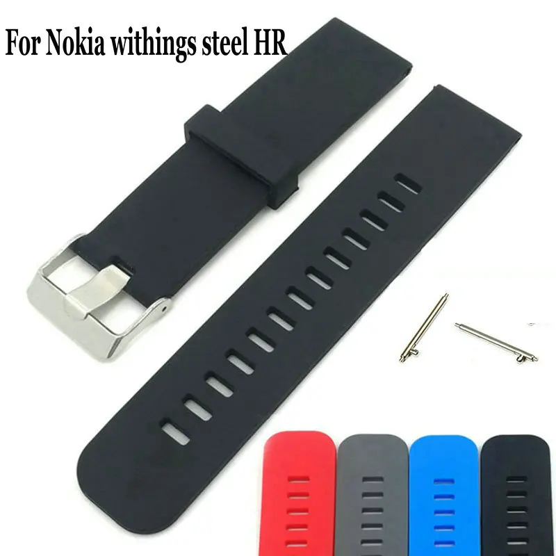 Quick Release Silicone Rubber Watchband for Nokia Withings Move