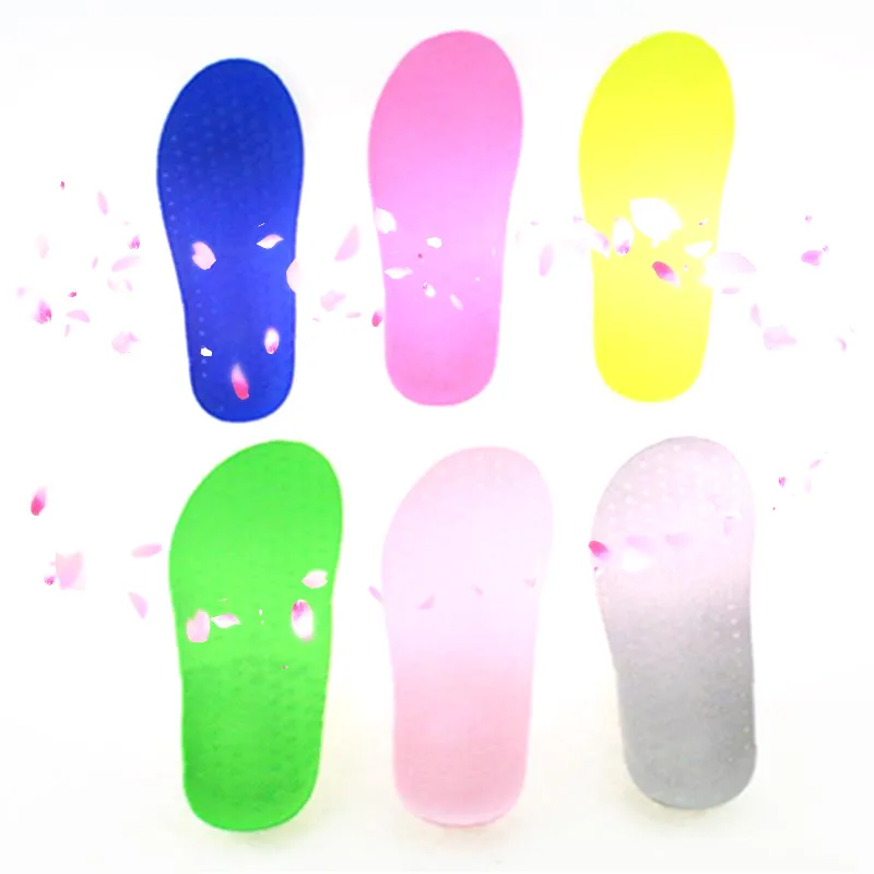 Fashion Breathable Candy color Sport shoe insoles Massage Anti slip for font b Children b font