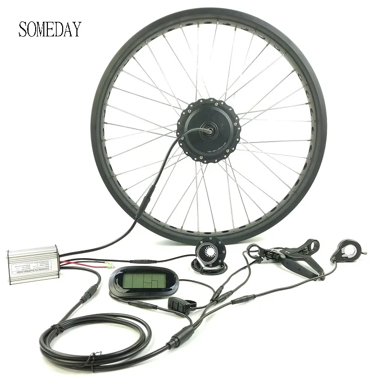 

SOMEDAY 36V/48V350W electric bicycle snow bike with LCD6 display EBIKE rear cassette gear hub motor whole waterproof joint