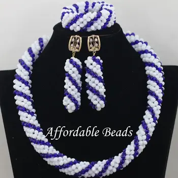 

Single Row African Ladies Jewelry Set Best Nigerian Wedding Necklace Best Design Handmade Item NCD088