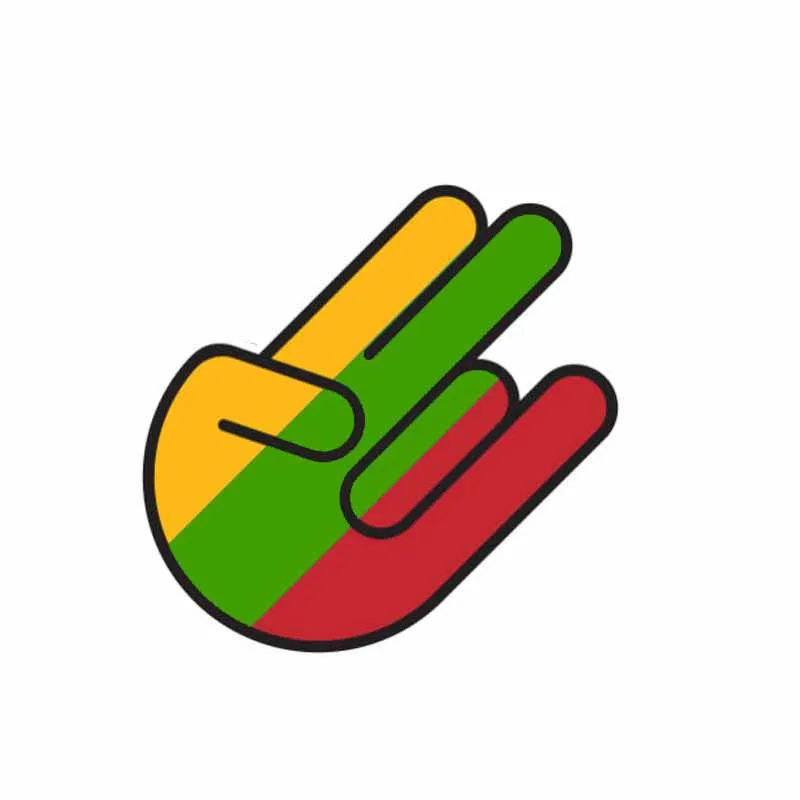 

10.4CM*15.8CM Personality Lithuania Flag Shocker Decal Car Sticker Accessories 6-1071