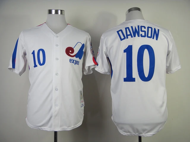 

Andre Dawson Jersey 10 Montreal Expos Baseball Jersey All stitched Retro Style More Color
