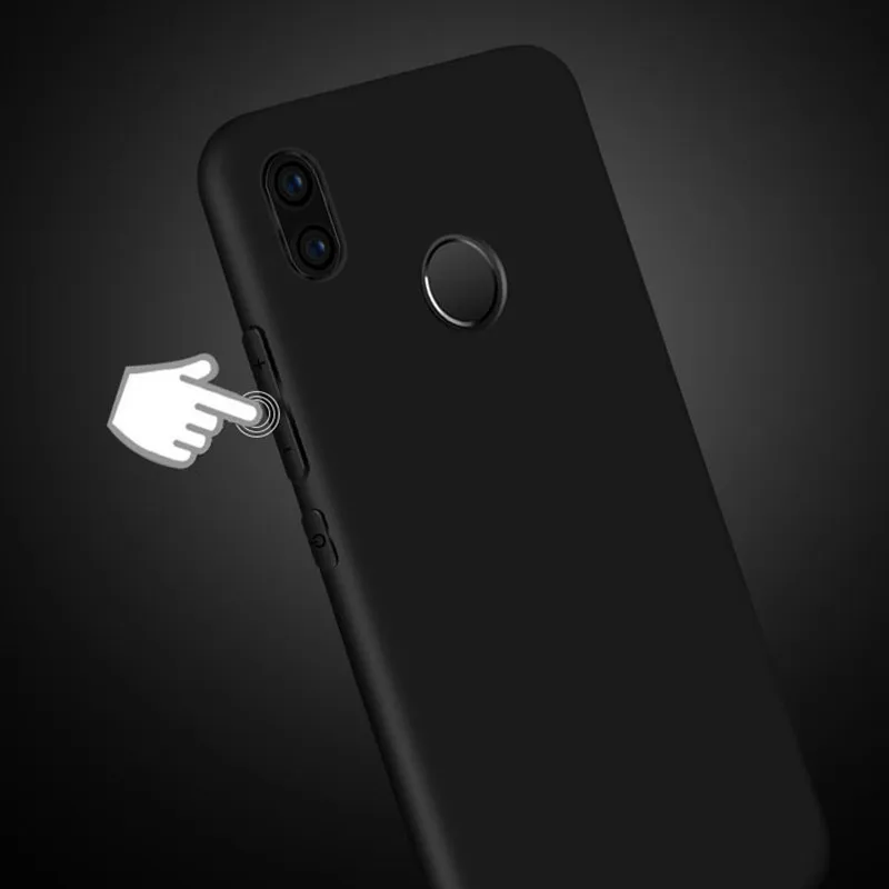 Black Silicone case for huawei P20 Lite case (3)
