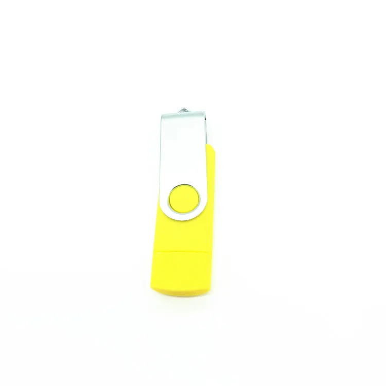 Двухпортовый смартфон OTG USB флеш-накопитель 64 Гб Флешка 32 Гб ручка драйвер карта памяти Clef USB для Android Multitul USB драйвер - Цвет: Yellow