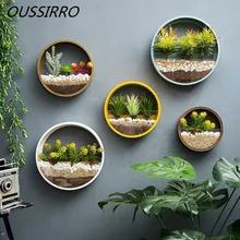 Творческое, настенное железное стекло цветочные горшки с цветы из камней песок декоративная ваза подвесные корзины сад ресторан домашний декор