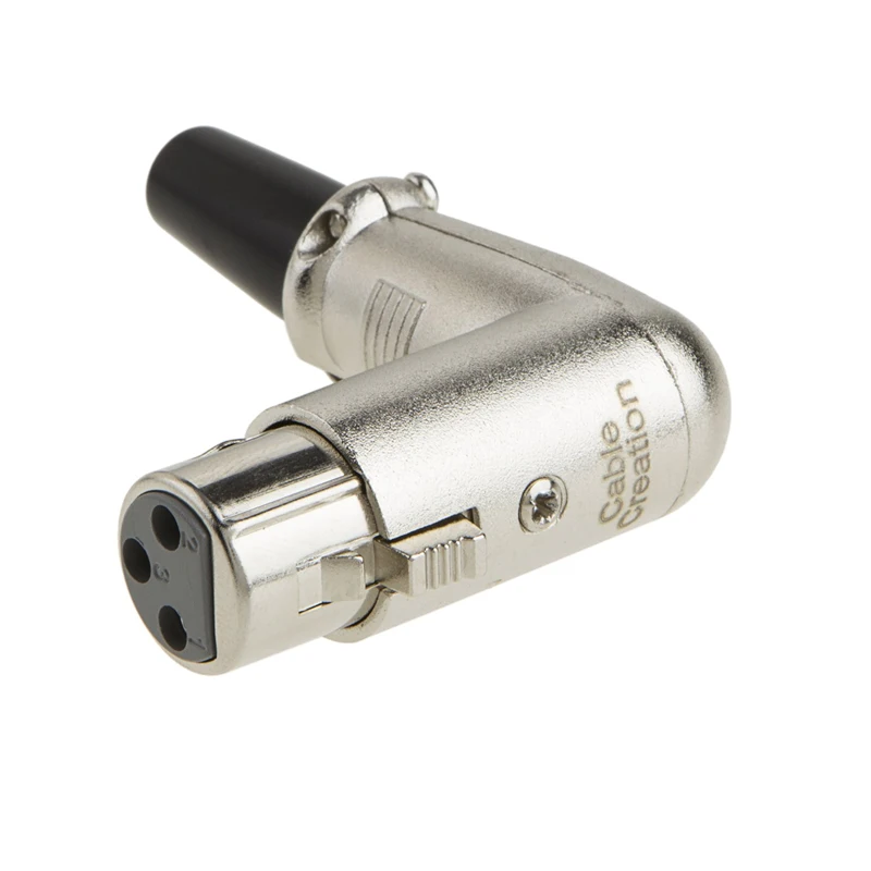 

Angle XLR Adapter,90 Degree 3PIN XLR Female Microphone Connector,Right Angle 3 Pin XLR Solder Type Microphone Line Male