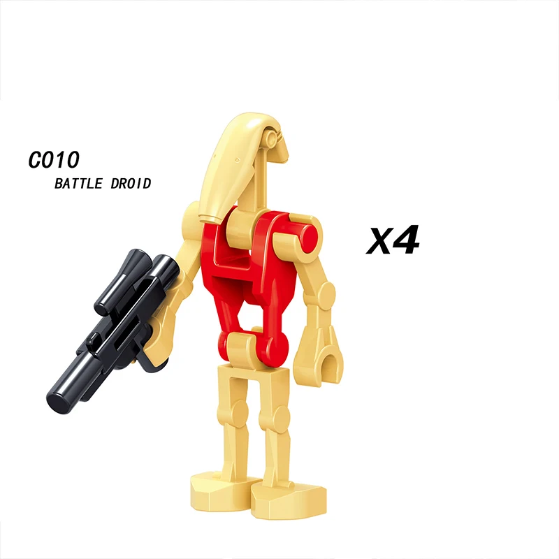 4pcs/lot Legoings Star Wars Building Blocks Battle droid RO-GR Super battle droid Model building blocks figures for children Toy 4pcs/lot Legoings Star Wars Building Blocks Battle droid RO-GR Super battle droid Model building blocks figures for children Toy