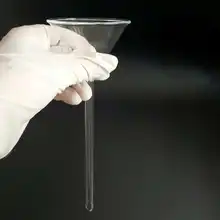 60/75/90 мм длинная шея прозрачный Стекло коническая воронка, треугольник, воронка для лаборатории Многофункциональный экспериментальная стекляная посуда 1/3/10 шт