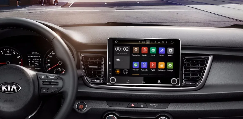 Android 9 0 Octa Core PX5/PX6 Fit KIA RIO 2017 Автомобильный dvd плеер навигация gps радио|gps radio|car player