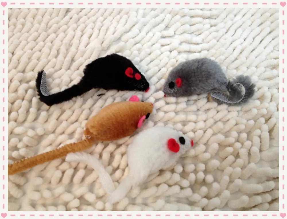 Free shipping pet cat playing toy mouse for cat toy plush toy for cat