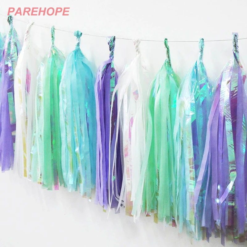 Unicorn Party Paper Garland Bride To Be Baby Shower Birthday Table Decoration Flamingo Hen Bride Party Slingers Wedding Supplies