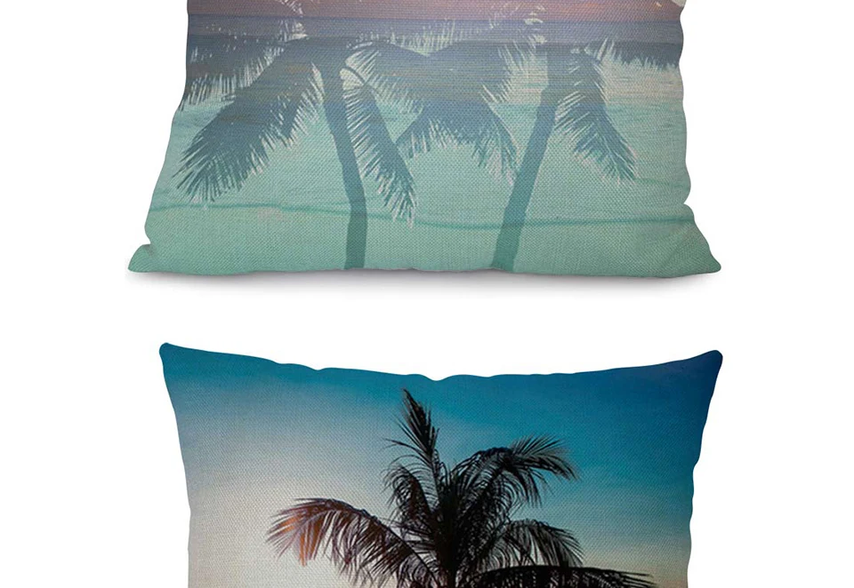 Miracille тропический рисунок пальмы декоративные наволочки летний пляжный стиль отель стул талия наволочка