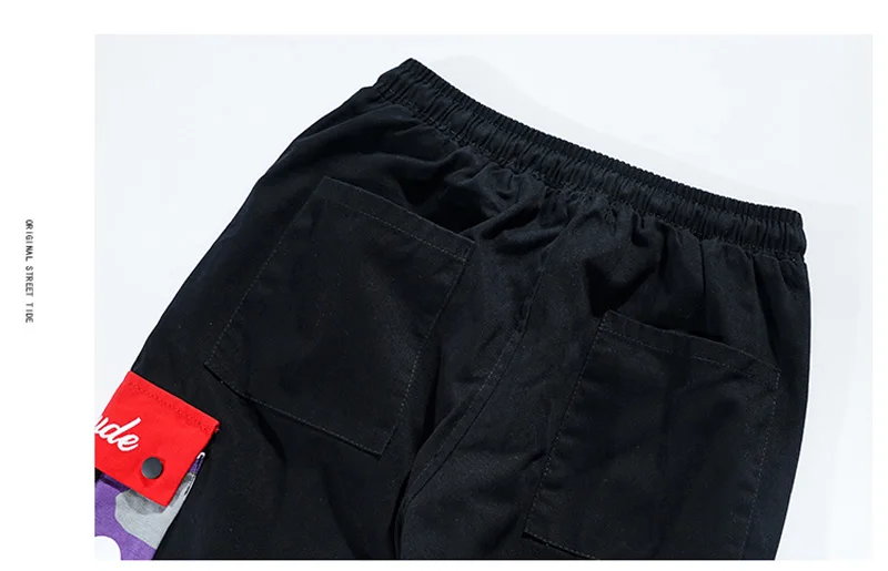 Модные камуфляжные брюки тренировочные брюки Для мужчин свободный крой Военные Брюки Homme эластичной резинкой на талии большой карман
