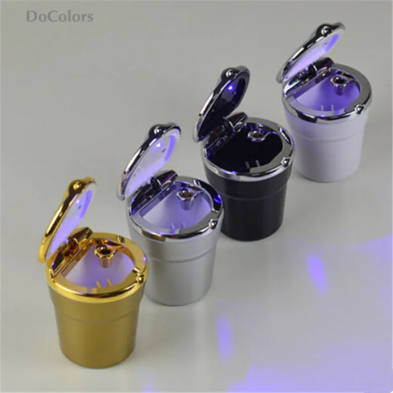 

DoColors car ashtray with LED lamp case For Geely X7 Vision SC7 MK Cross Gleagle BOUNS M11 INDIS VERY GX7 SX7 ARRIZO