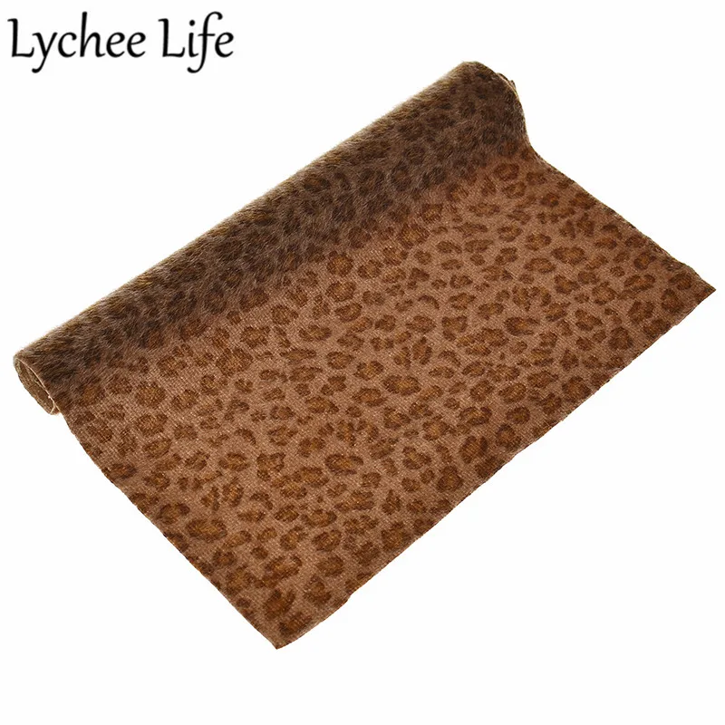 Lychee Life A4 вельвет с леопардовым принтом ткань красочные 29x21 см Ткань DIY ручной работы швейная одежда текстиль поставки - Цвет: 3