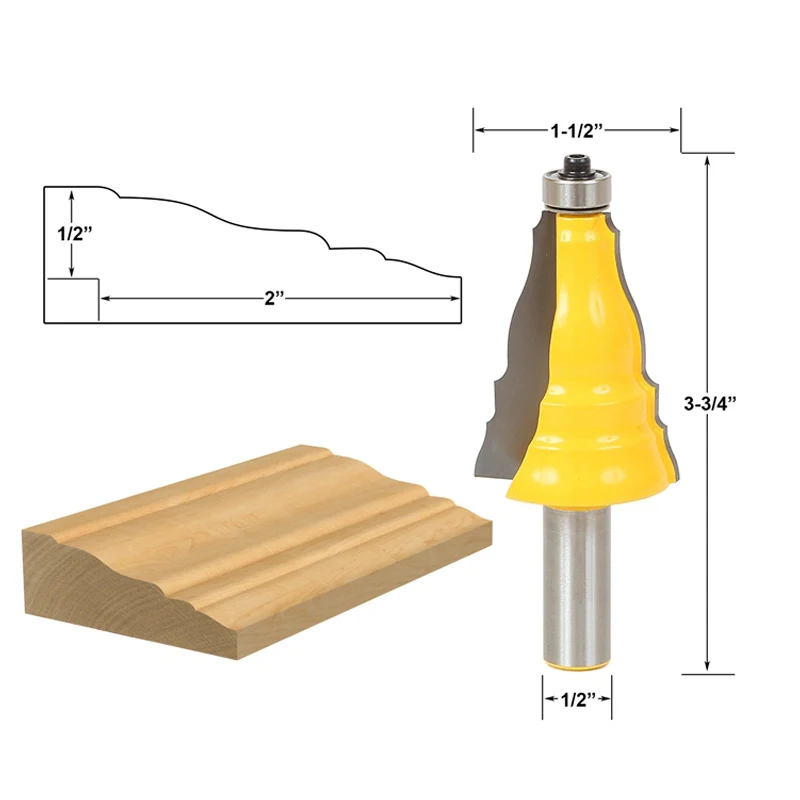 

1pcs Door & Window Casing Router Bit - 1/2" Shank