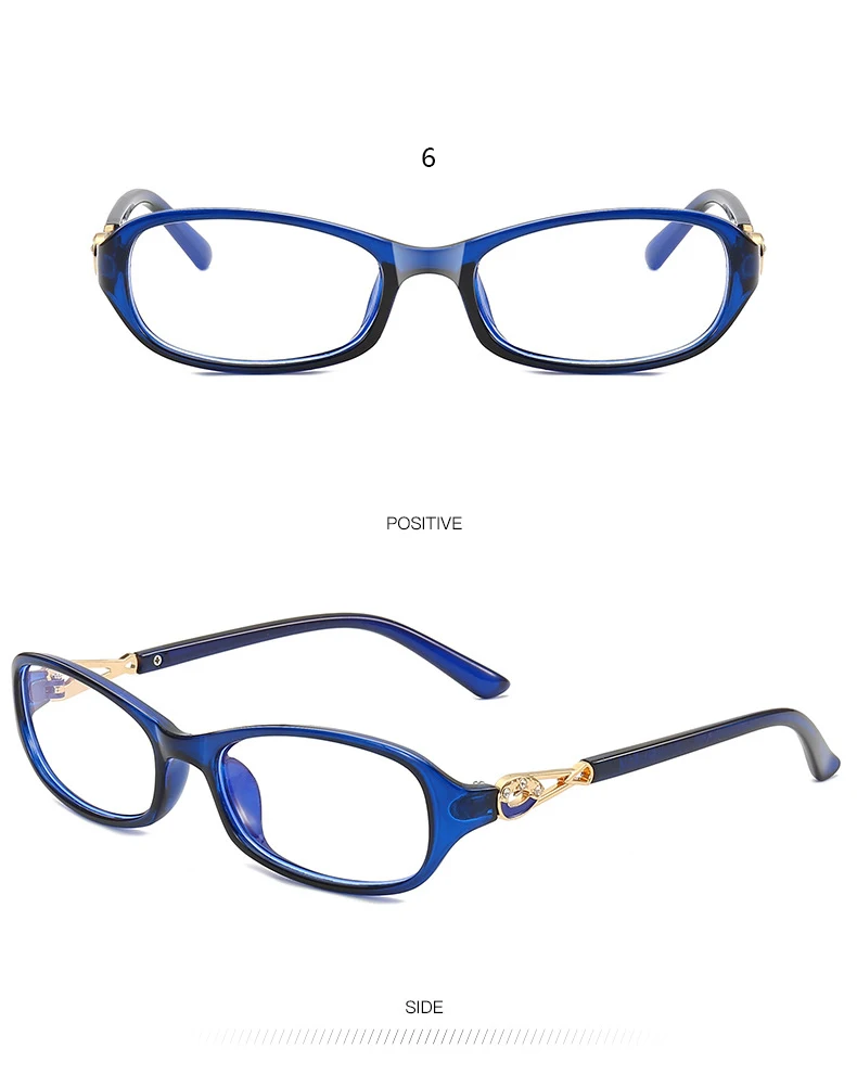 VCKA Women Glasses Frame Anti Blue Light blocking computer Eyeglasses Vintage blaulicht Optical Spectacle gafas luz azul - Цвет оправы: 6