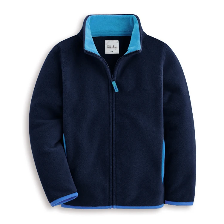 

2019 autumn children's clothes solid long sleeve fleece thin zipper cardigan boys jackets for boys girls kids outerwear coats