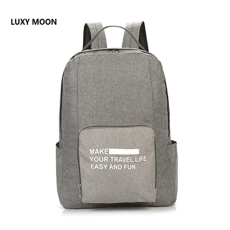 

Hot Folding Lightweight Traveling Double Shoulder Bag Waterproof Oxford Cloth Travel Bag Multicolor optional School Backpack