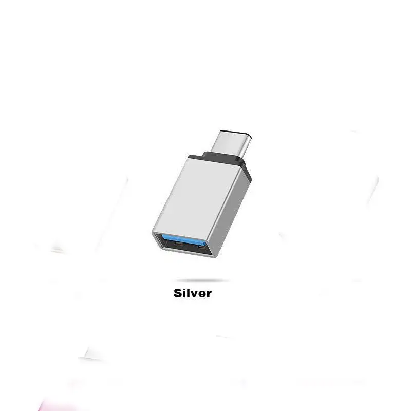 HobbyLane USB-C type C 3,1 штекер USB 3,0 тип A Женский адаптер концентратор синхронизации данных OTG d20 - Цвет: Silver