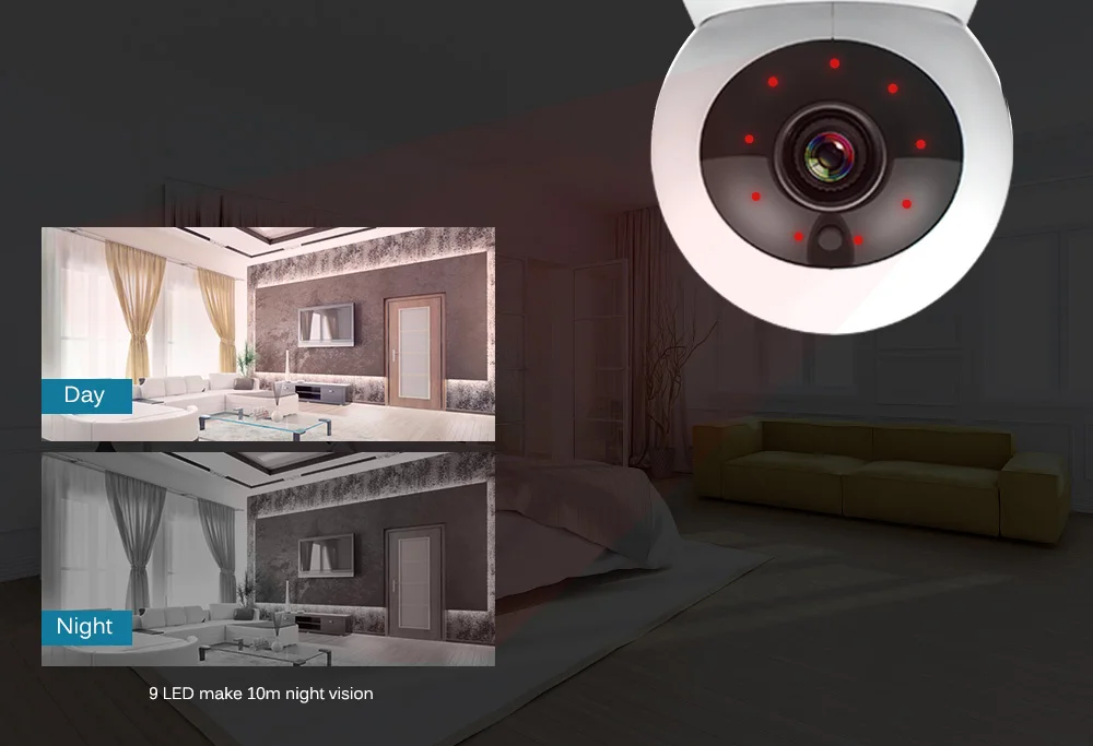ip camera pan tilt night vision