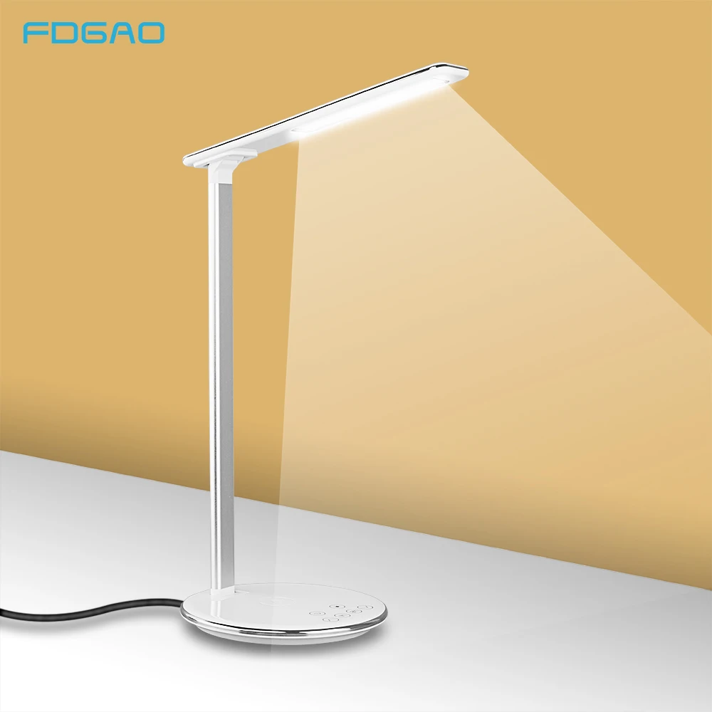 

FDGAO LED Foldable Table Lamp Qi Wireless Charger Desktop USB 10W Fast Charging Pad for iPhone XS MAX XR X 8 Plus Samsung S10 S9